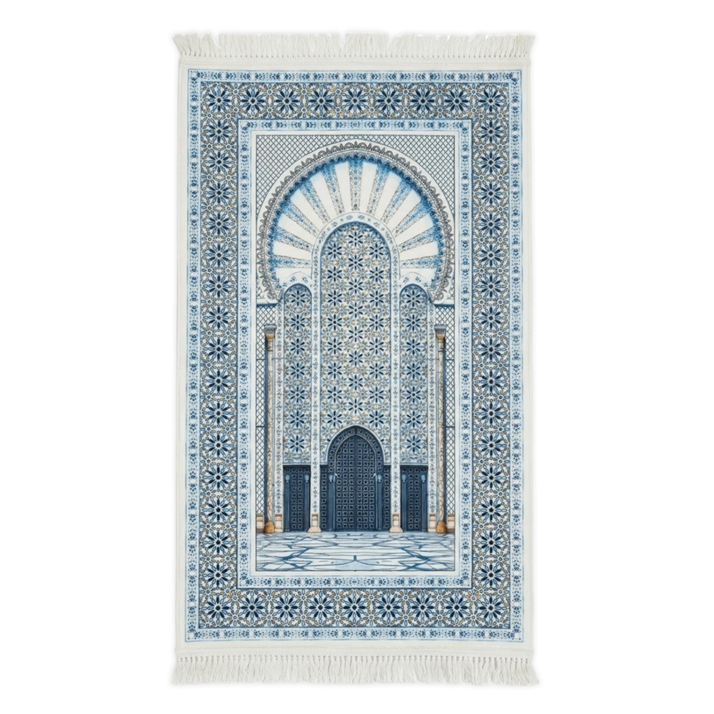 Azure Mosaic Padded Prayer Mat