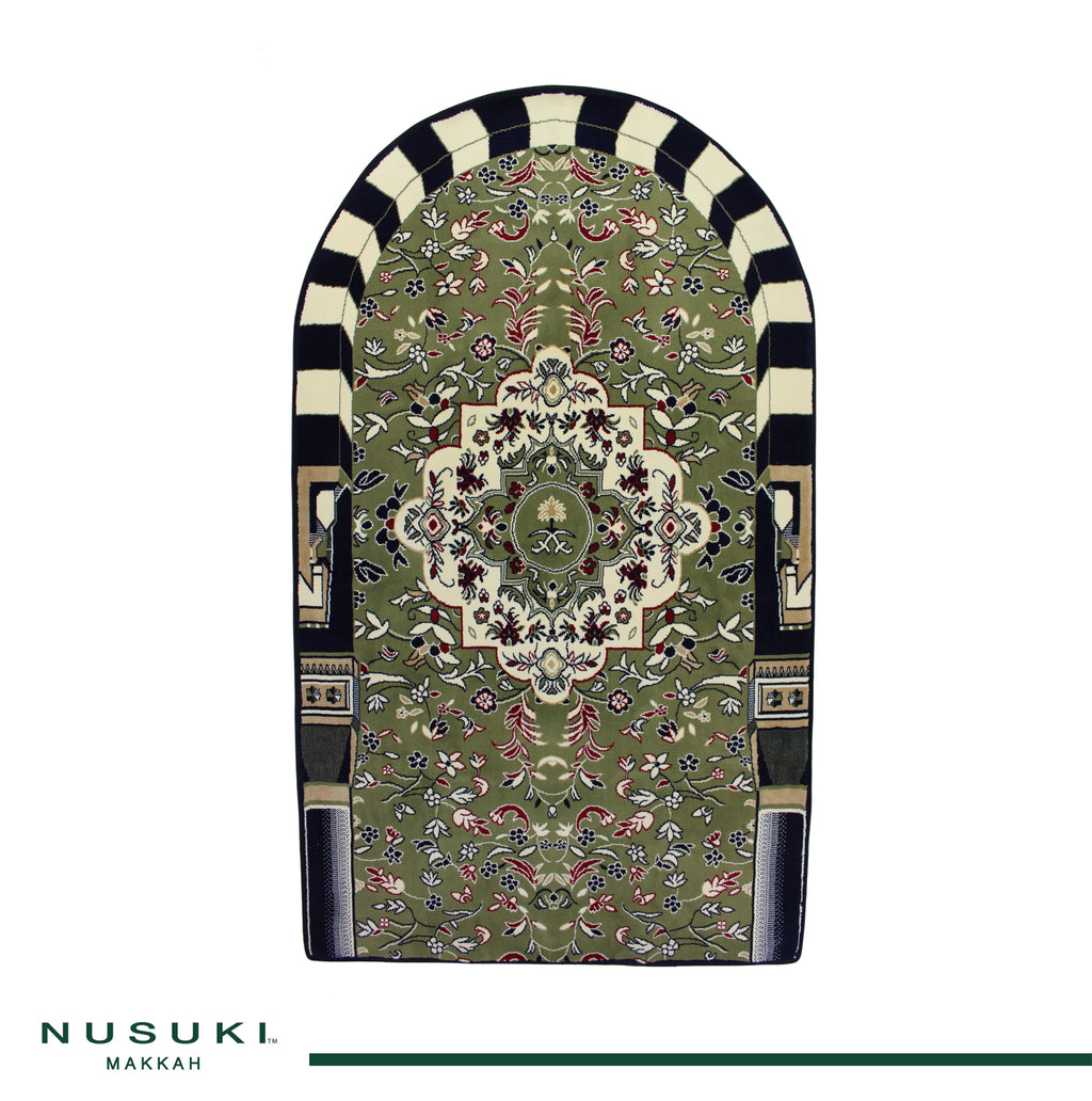 Al Rawdha Prayer Mat Arched with matching handbag