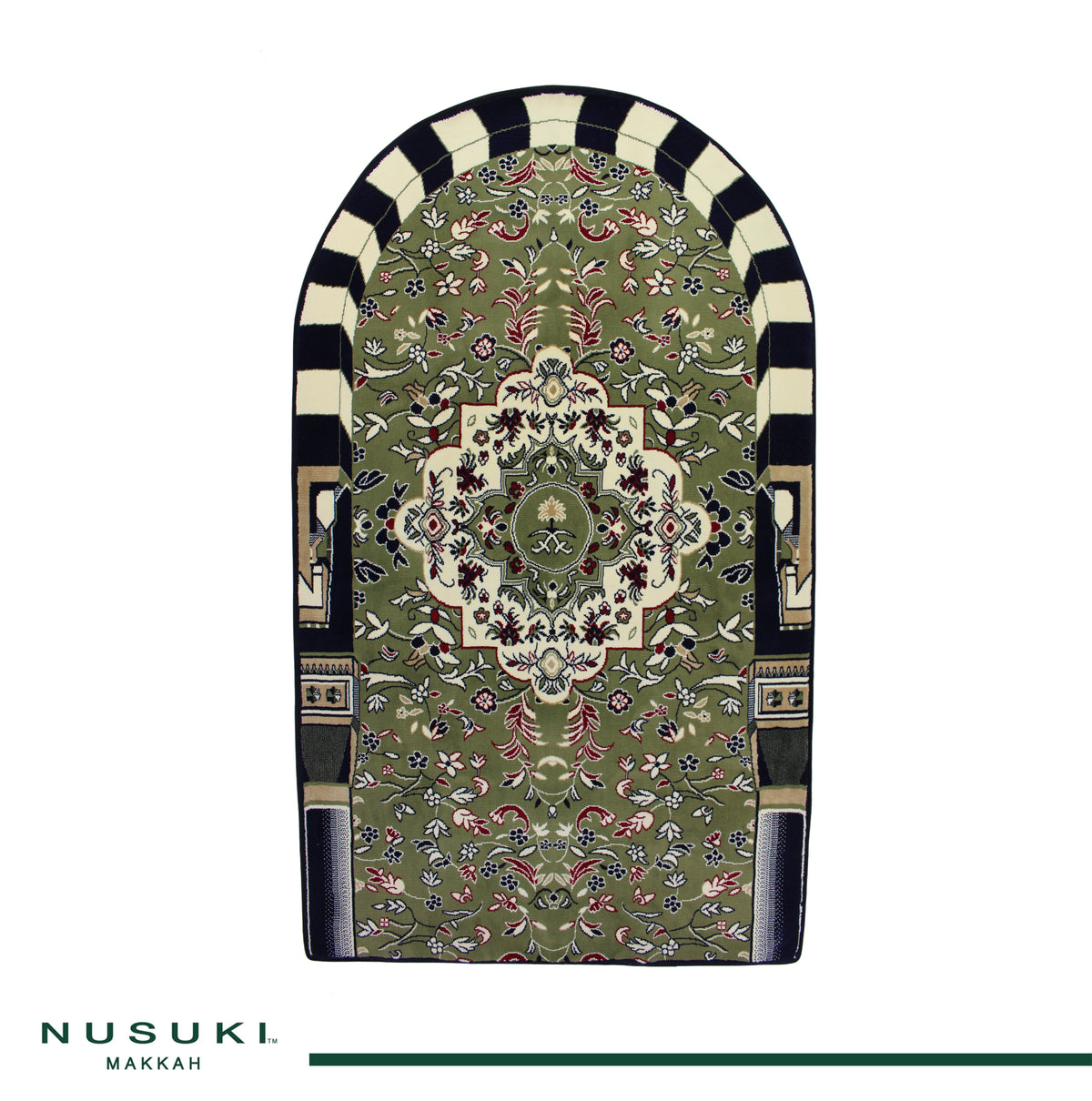Al Rawdha Prayer Mat Arched with matching handbag