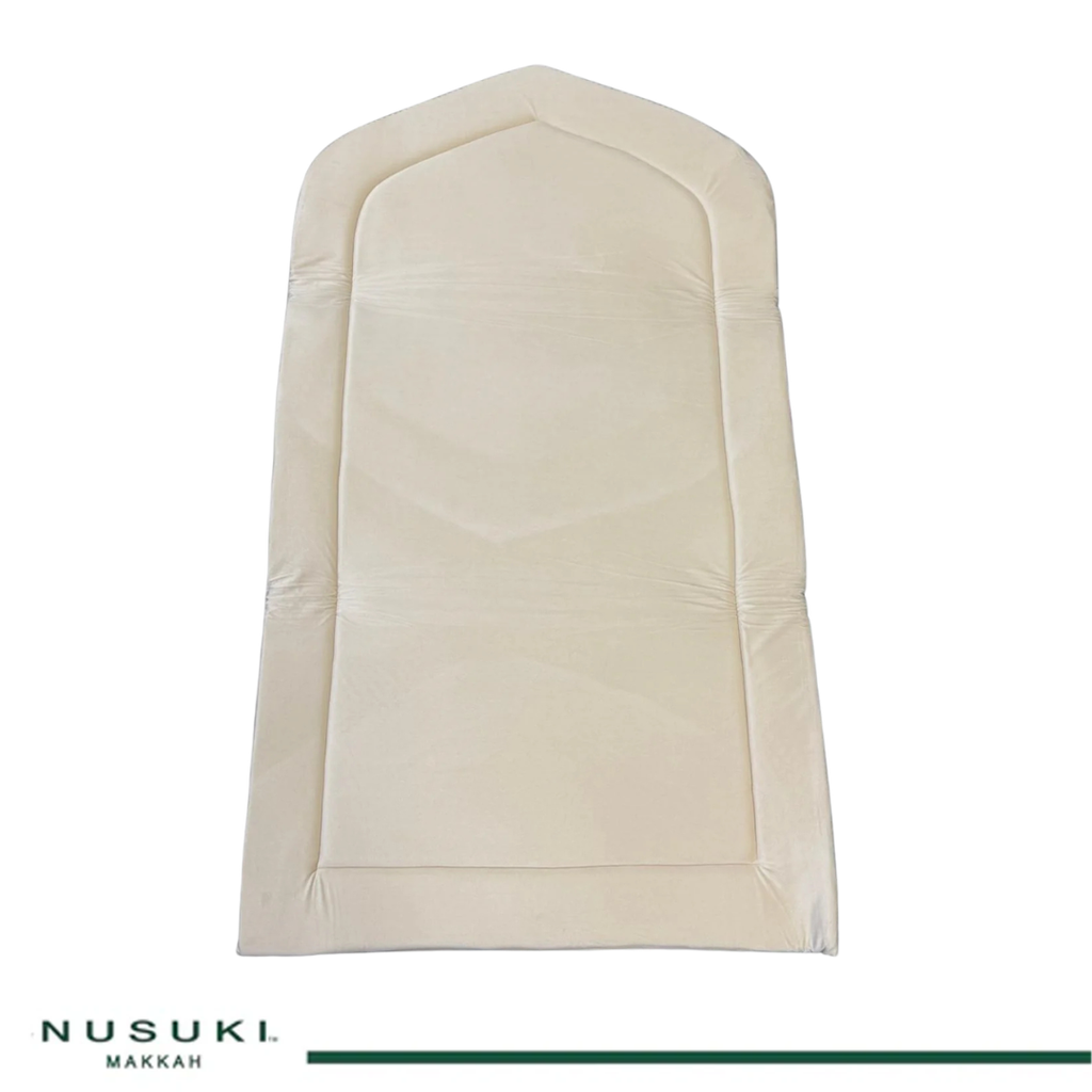 Nusuki Al Dhuhaa Luxury Padded Prayer Mat with Matching Carry Bag
