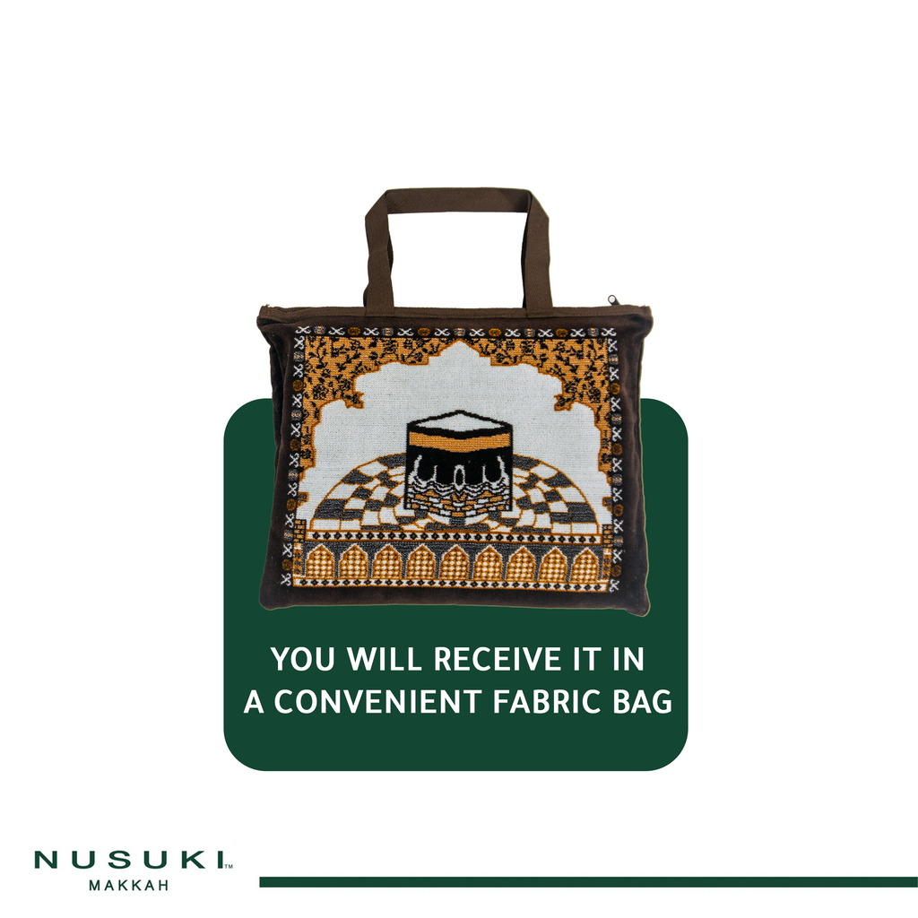 Al Haram Al Makki Prayer Mat with Handbag