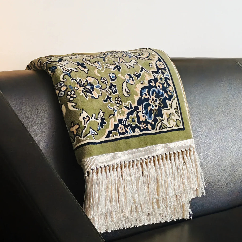 Rawdat Al-Haramain Premium Prayer Mat with Handbag