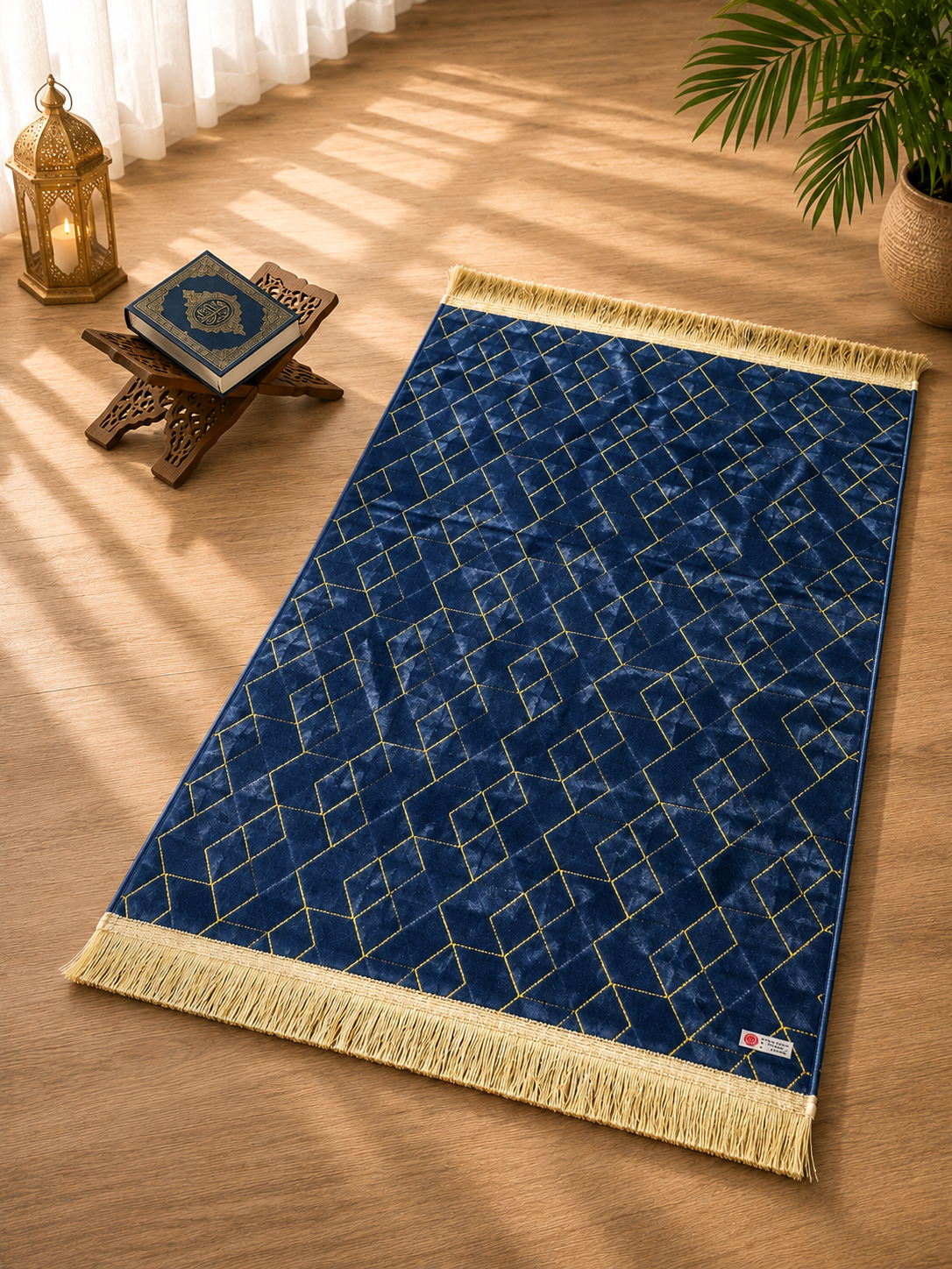 Al Istabraq XXL Prayer Mat by Minwal - Extra Spacious Salah Rug