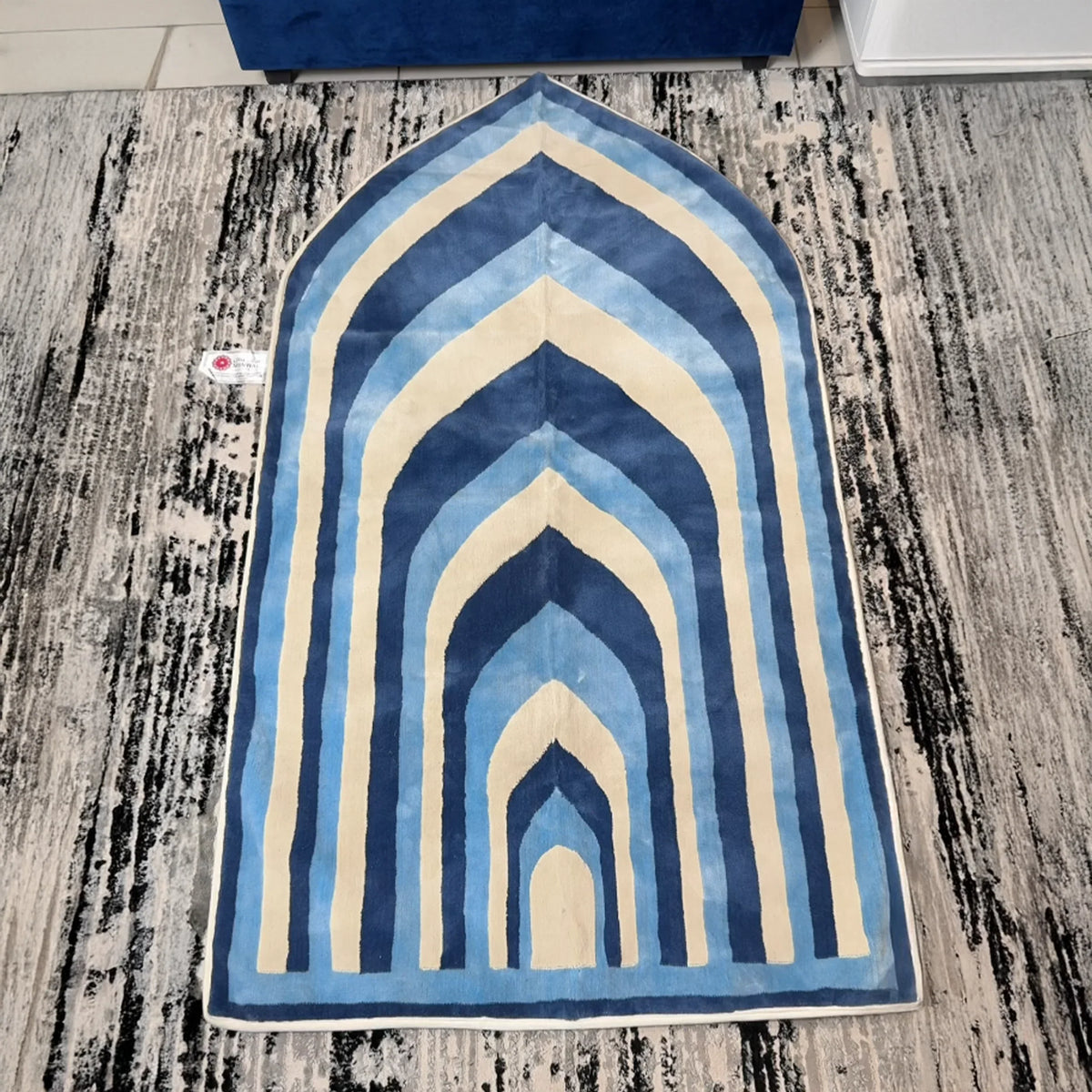 Al Noor Prayer Mat Arched Blue with Handbag