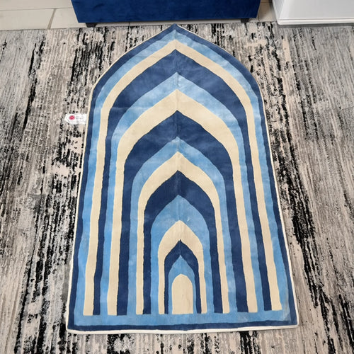Al Noor Prayer Mat Arched Blue with Handbag