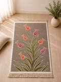 NUSUKI Turkish Embroidered Floral Prayer Mat - Tulip