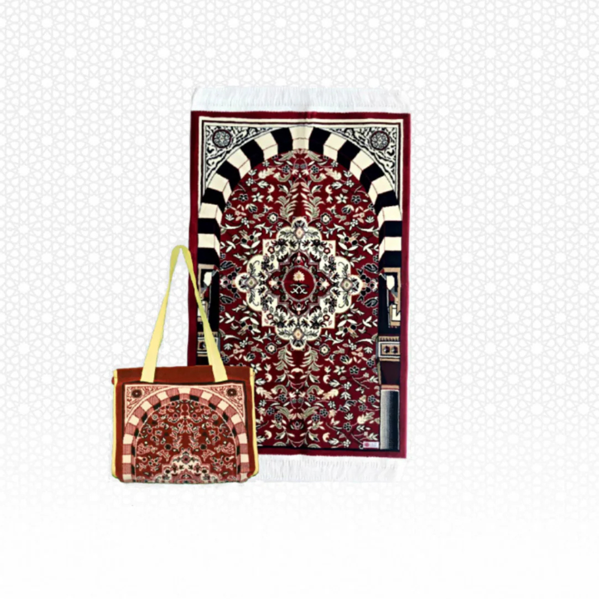Riyadh Al Saliheen Prayer Mat with matching Handbag