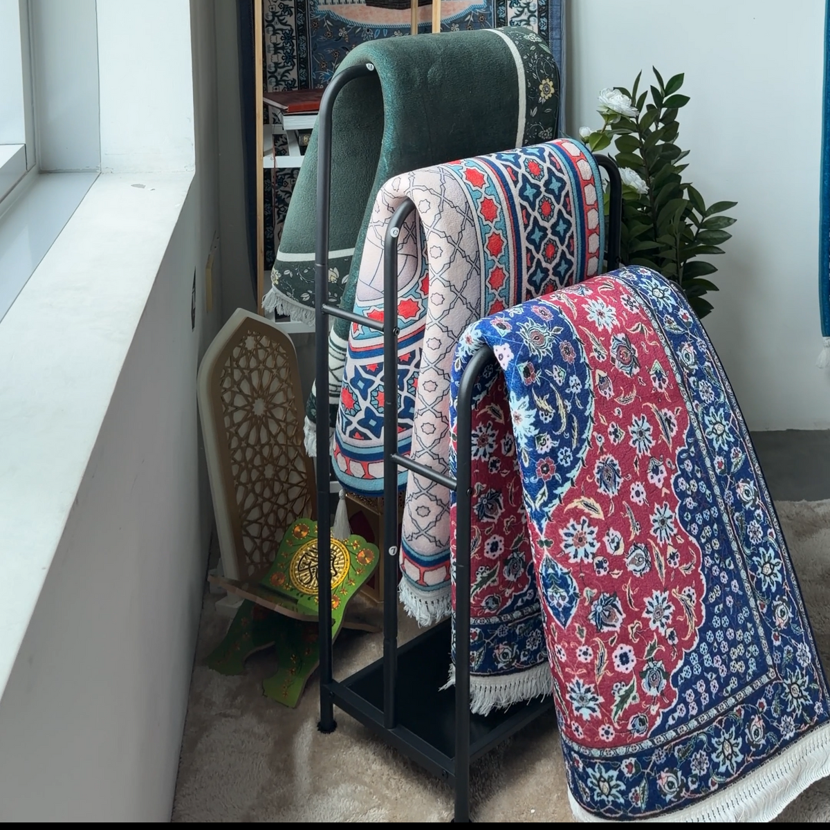 The Sajada Rack | Prayer Mat Organizer