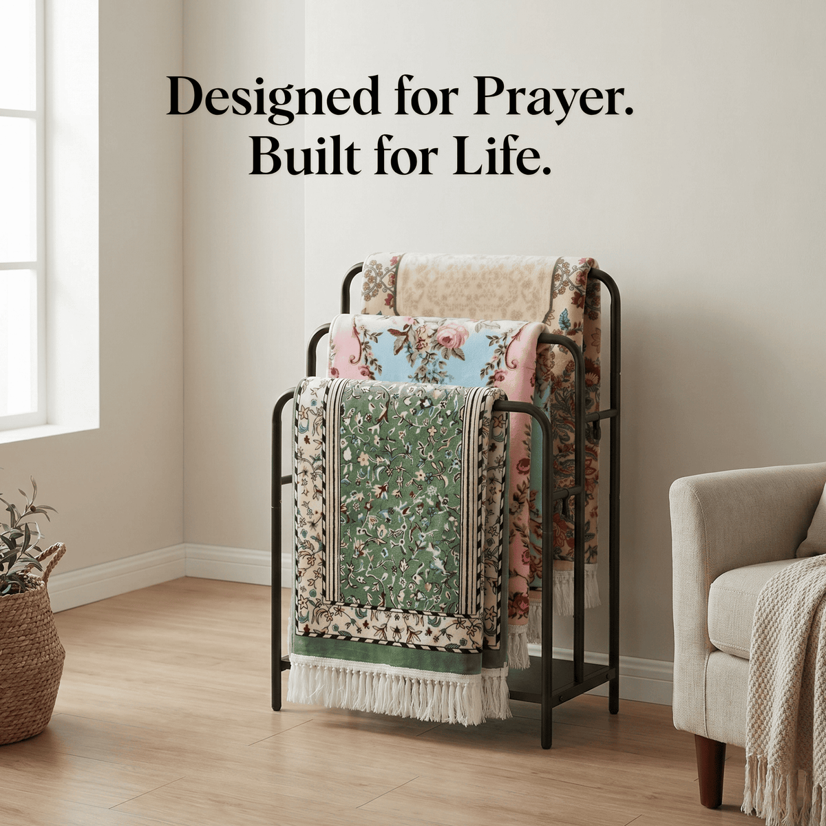 The Sajada Rack | Prayer Mat Organizer