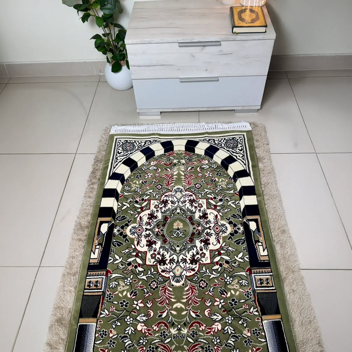 Riyadh Al Saliheen Prayer Mat with matching Handbag