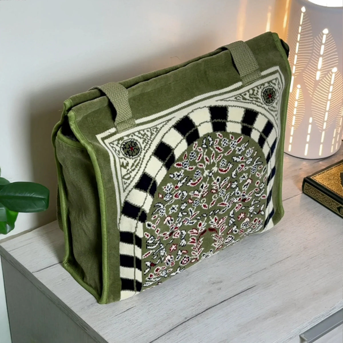 Riyadh Al Saliheen Prayer Mat with matching Handbag