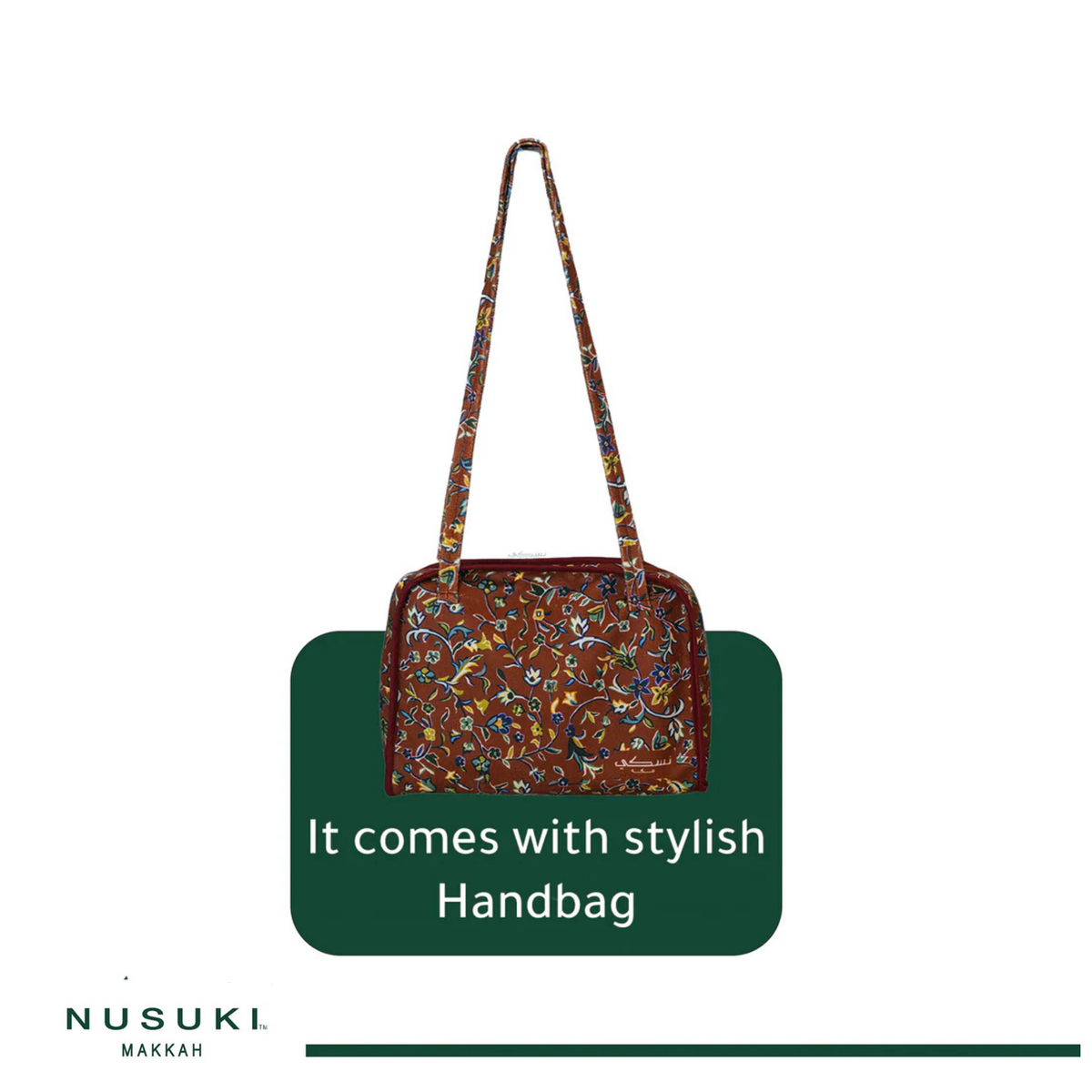 Al Rawdha Modern Prayer mat With Matching Handbag