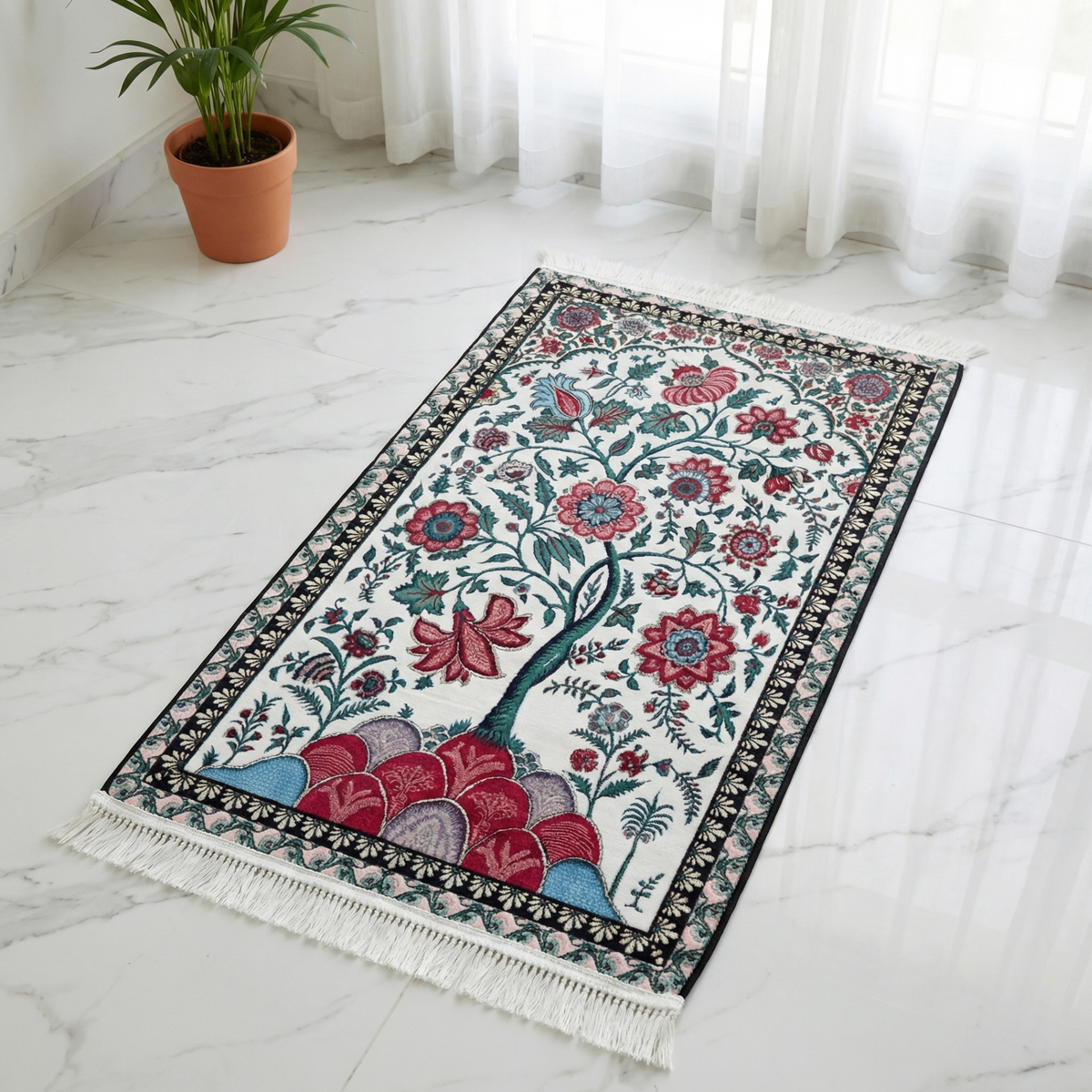 Floral  Padded Prayer Mat