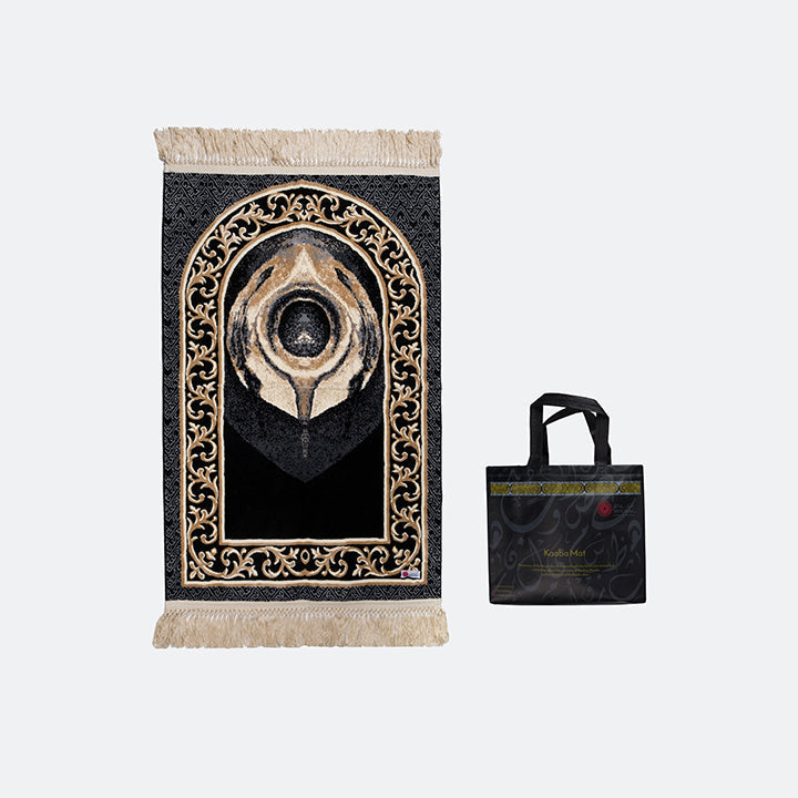 Black Stone Prayer Mat With Handbag