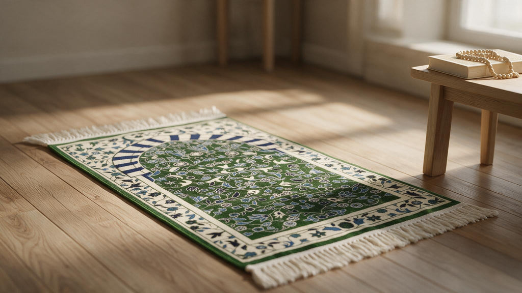 Al Rawdha Al Mubaraka Prayer Mat with Handbag