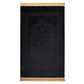 Black Padded Prayer Mat with Embossed design