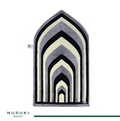 Al Noor Luxury Prayer Mat Arched Grey with Handbag