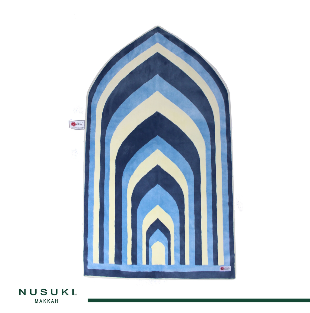 Al Noor Prayer Mat Arched Blue with Handbag