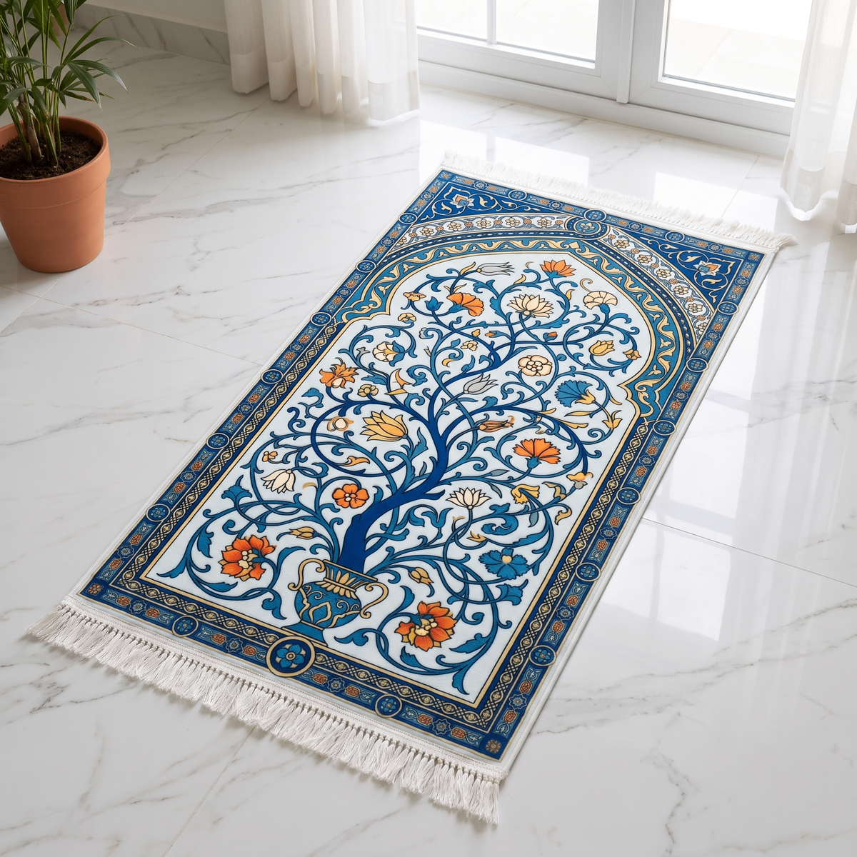 Safa Flora Padded Prayer Mat